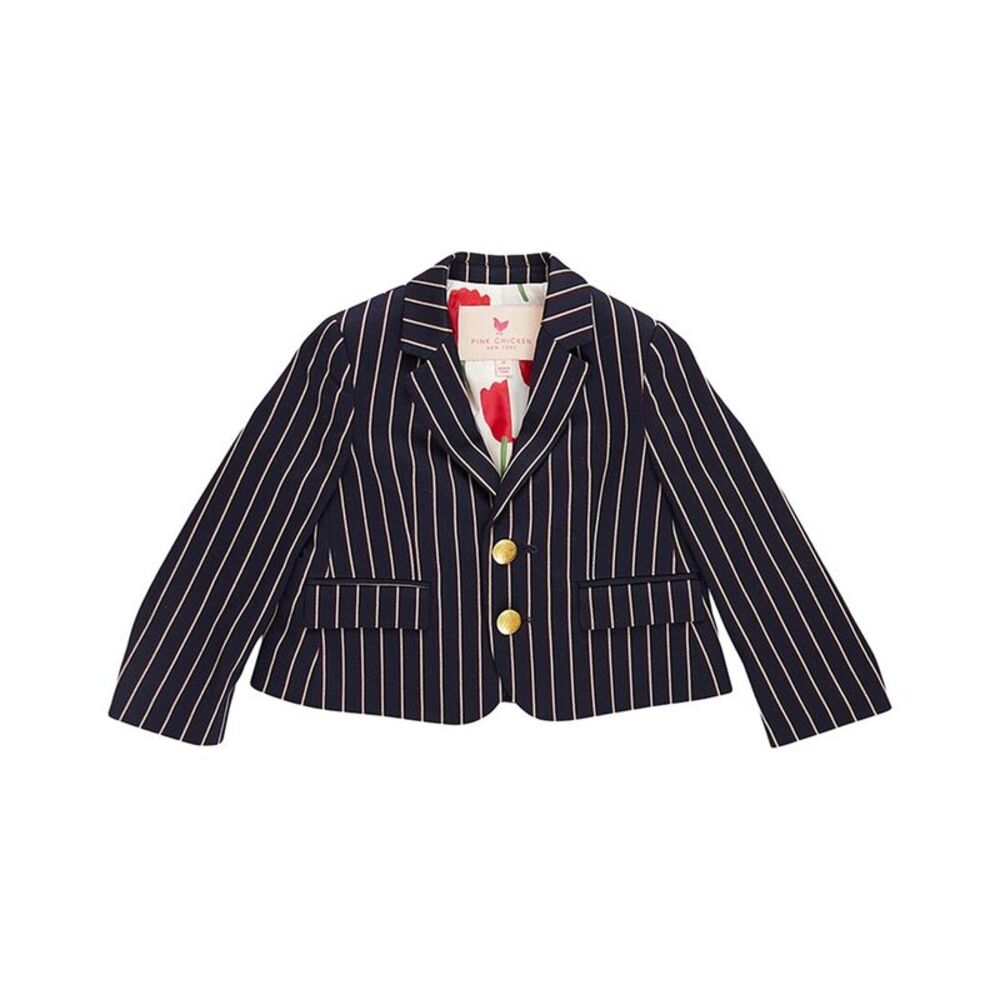 Pink Chicken Girls Bradley Wool Blazer, Blue